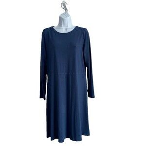 J Jill Wearever Collection Blue Long Sleeve Dress Size Medium
